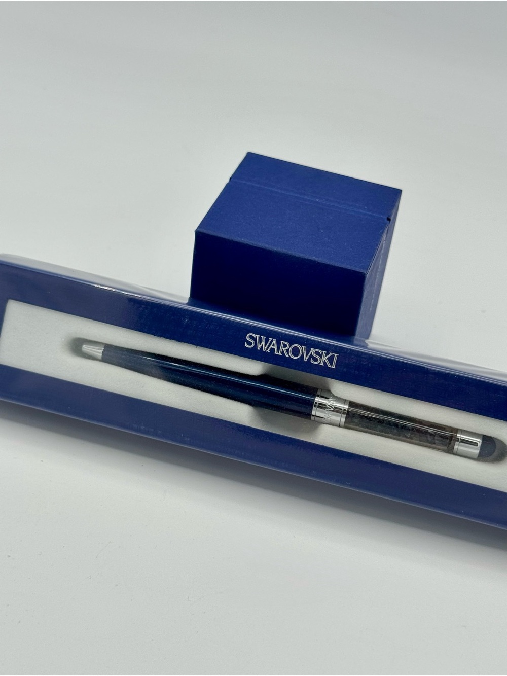 Swarovski Crystal Stardust Stylus Pen Montana 5034369 Blue Silver